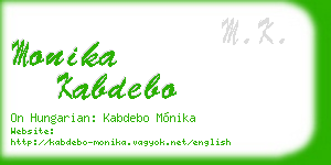 monika kabdebo business card